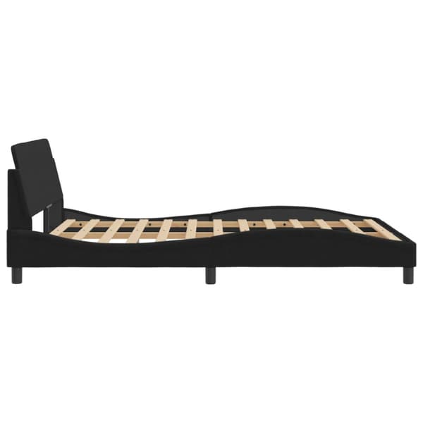 Bed Frame "Dover" Black 140x200 cm Velvet