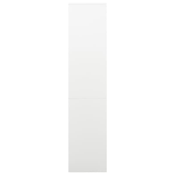 Dokumentskåp vit 90x40x180 cm stål
