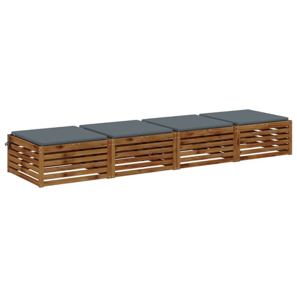 4-delade Sittdynor SOEST 4 st 100% Polyester Blå 80 x 80 x 3 cm