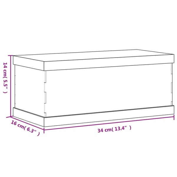 Akryllåda transparent 34x16x14 cm