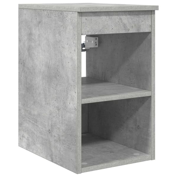 Badrumsmöbelset 4 st Betonggrå Konstruerat trä och glas