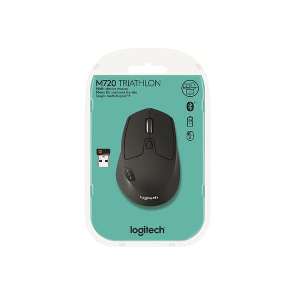 Logitech M720 Triathlon - mus - Bluetooth, 2.4 GHz