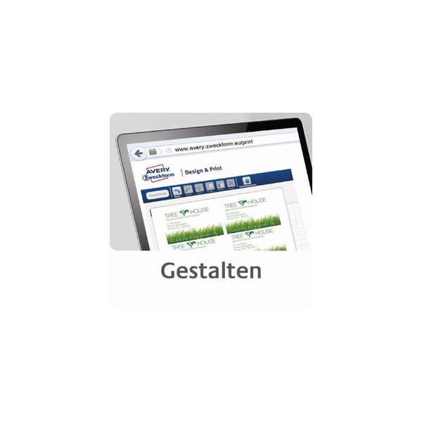 Visitkort AVERY laser 85x54 satin 250/fp