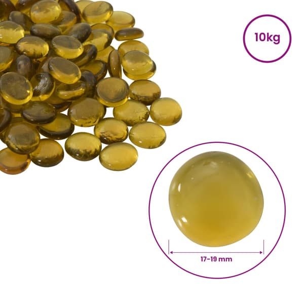 Glasnugget 17-19 mm Gul Glas
