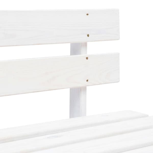 Mittensektion till pallsoffa vit impregnerad furu