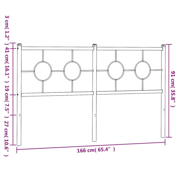 Ersättningsgavel metall vit 160 cm