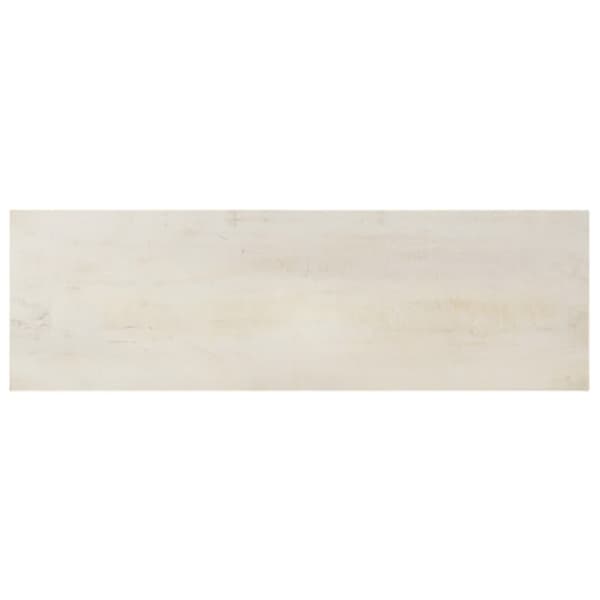 Avlastningsbord vit 115x35x77 cm grovt mangoträ