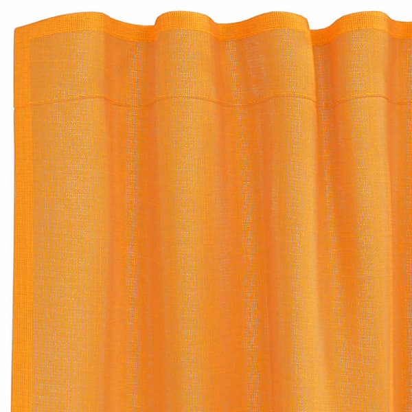 Voile gardiner med stångfickor 2 st orange