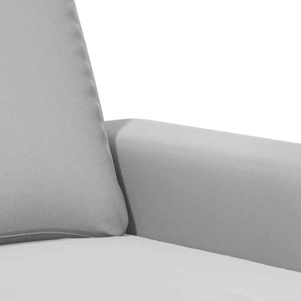2-sitssoffa ljusgrå 140 cm mikrofibertyg