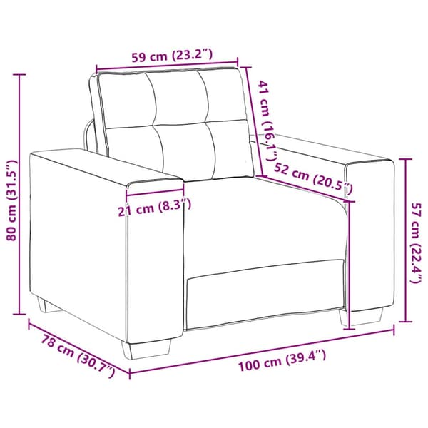 Soffstol svart 100x78x80 cm sammet