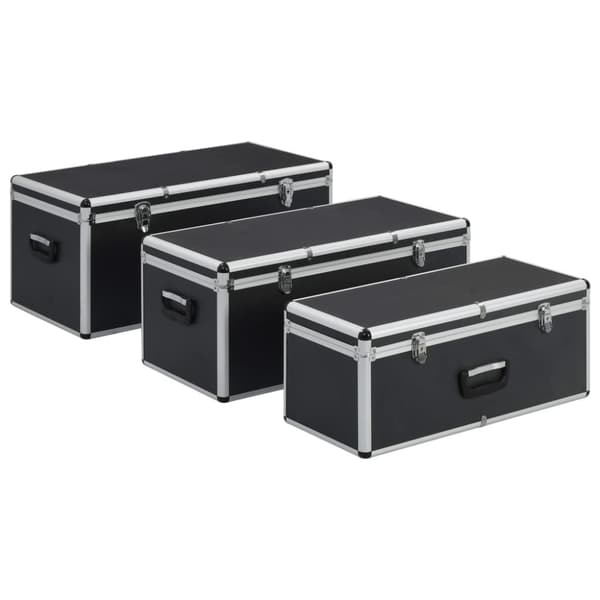 Förvaringsväskor 3 st svart aluminium