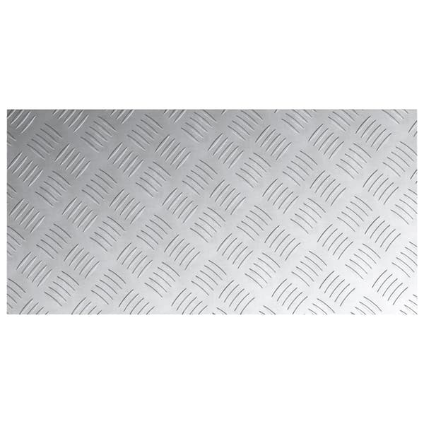 Trappsteg Rektangulär 4 pcs Silver 80 x 40 cm Aluminium