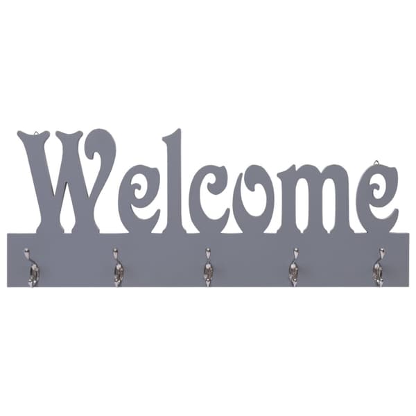 Väggkrokar WELCOME grå 74x29,5 cm