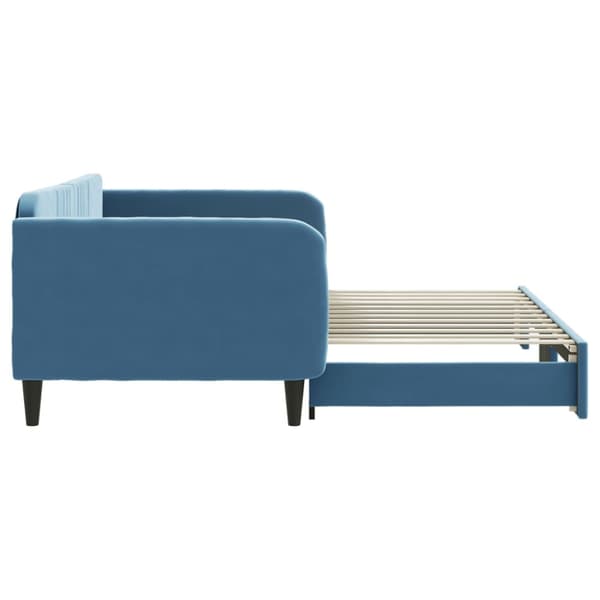 Dagbädd utdragbar blå 100x200 cm sammet