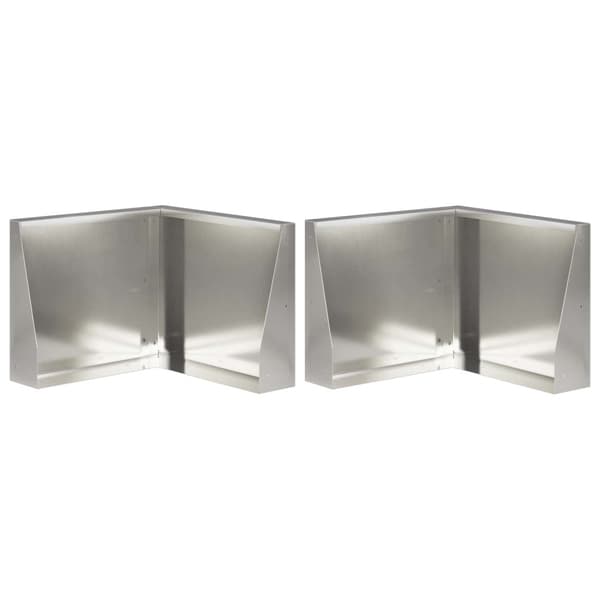 Stödvägg 2 st 50 x 50 x 40 cm Rostfritt stål Silver