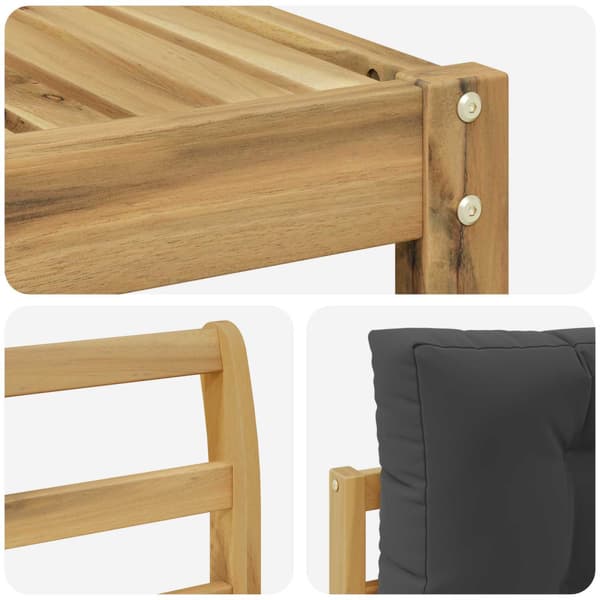 Utomhussoffset 7 pcs Vit och antracit