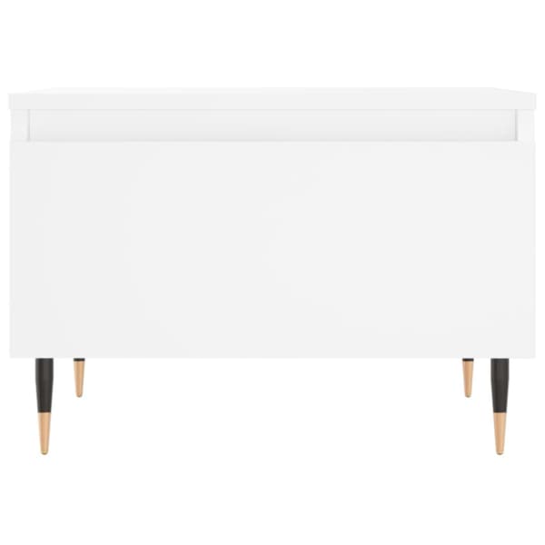 Soffbord 2 st vit 50x46x35 cm konstruerat trä