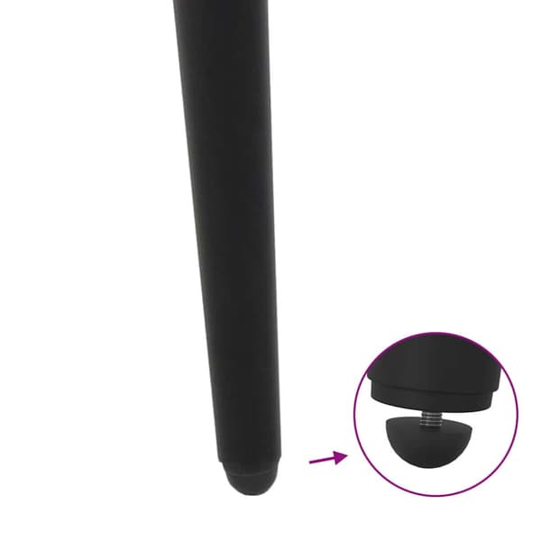 Soffbordsben koniska 4 st svarta 42-43 cm stål