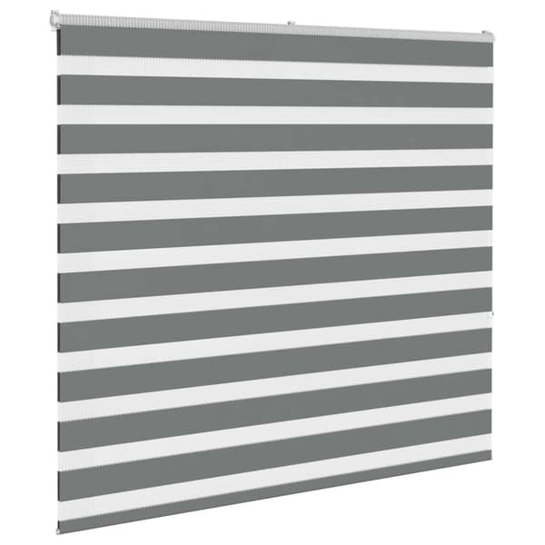 Rullgardin zebra mörkgrå 160x150 cm tyg bredd 155,9cm polyester