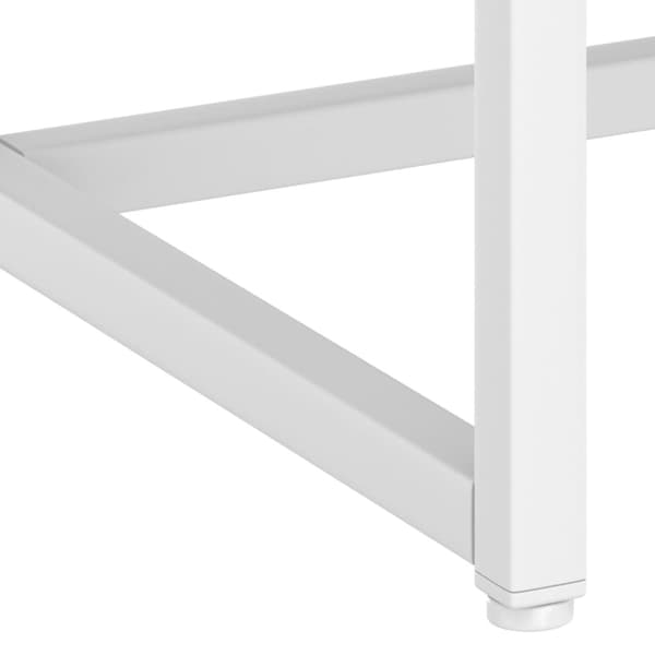 Konsolbord vit 106x35x75 cm stål