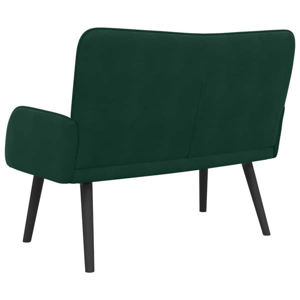 Tvåsitssoffa Mörkgrön 115 x 61 x 87 cm Sammet