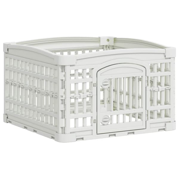 4-delad Hundlekhage Vit 63 x 63 x 40 cm Plast