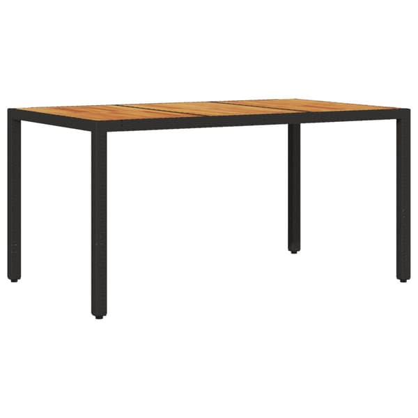 Trädgårdsmöbelset 7 pcs Svart konstrotting