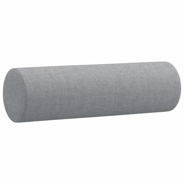 2-sits soffa med prydnadskuddar ljusgrå 120 cm tyg