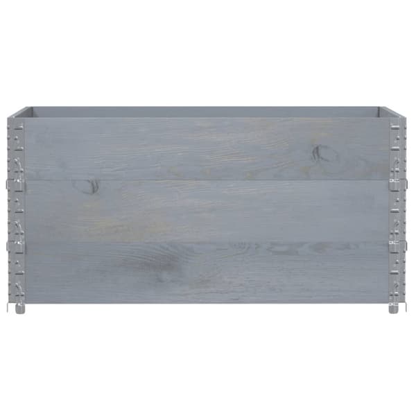 Odlingslåda grå 120x80 cm massiv furu