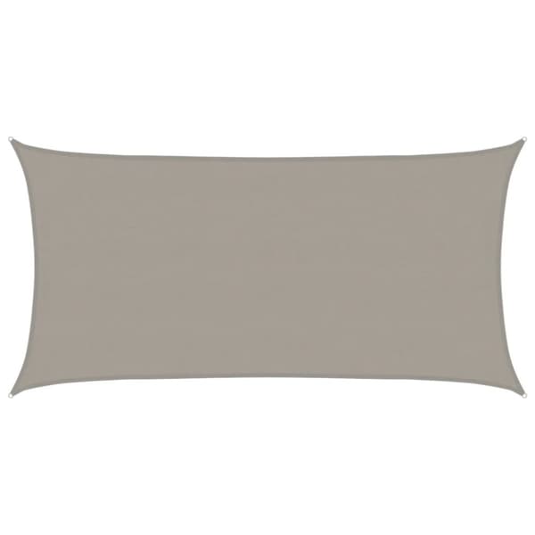 Solsegel 160 g/m² rektangulär ljusgrå 4x7 m HDPE