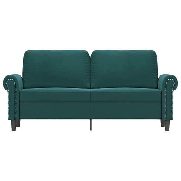 Soffa 2-sits mörkgrön 140 cm sammet