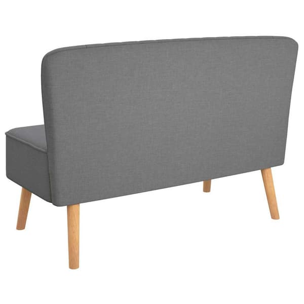 Soffa 117x55,5x77 cm tyg ljusgrå