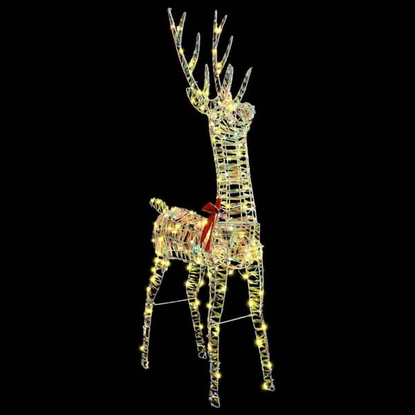 3D Ren 140 LED-lampor Varmvit 128 cm PET
