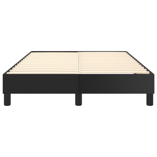 Boxspring-sängram svart 120x200 cm konstläder
