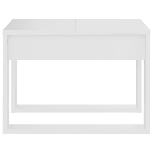 Sidobord vit 50x50x35 cm konstruerat trä