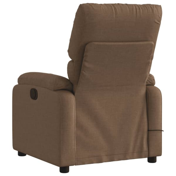 Massagefåtölj brun tyg