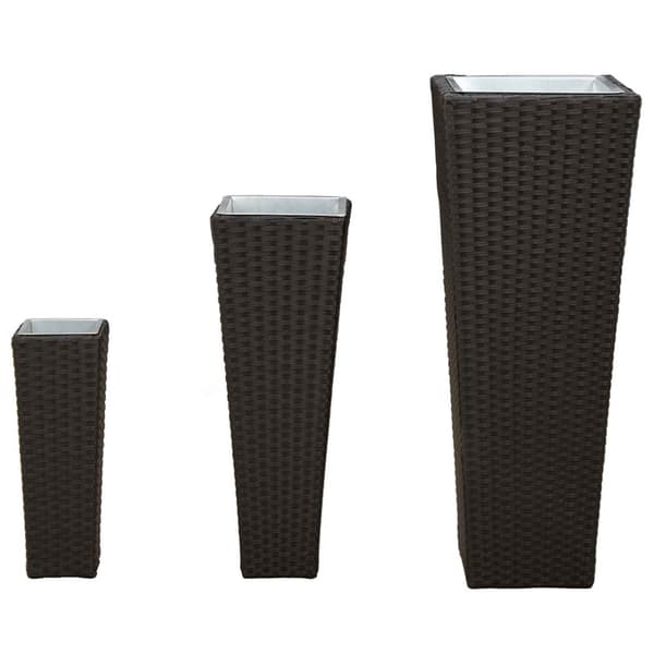 Utomhusset 3 pcs Svart Metall