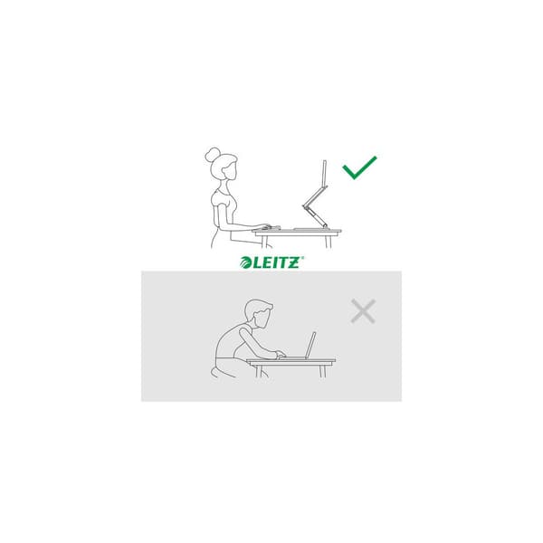 Laptopstativ LEITZ Ergo justerbart vit