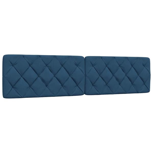 Bed with Mattress Blue 200x200 cm Fabric