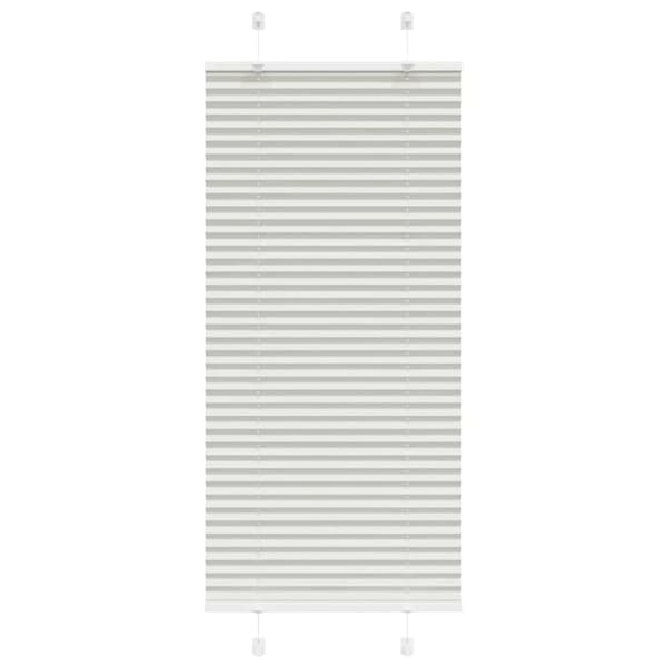 Plisserad persienn ljusgrå 60x150cm tyg bredd 59,4cm polyester
