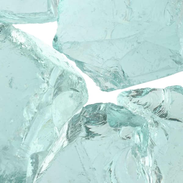 Trädgårdsstenar Turkos 12 cm Glas
