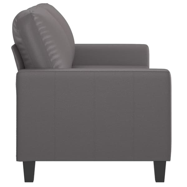 2-sitssoffa grå 140 cm konstläder