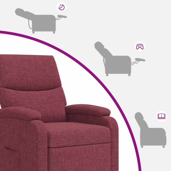 Recliner Vinröd Tyg