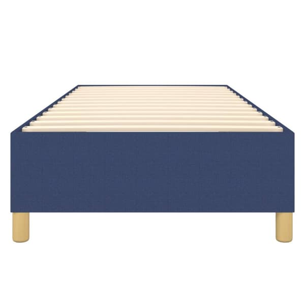 Boxspring-sängram blå 80x200cm tyg