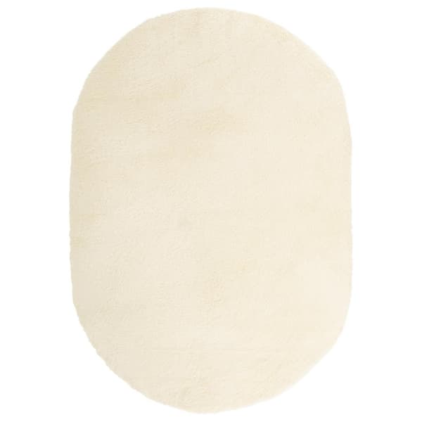 Ryamatta med lång lugg NAVARRA gräddvit 300x200 cm polyester