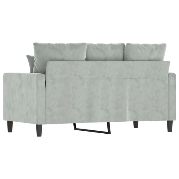 2-sitssoffa ljusgrå 120 cm sammet