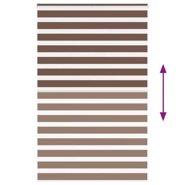 Rullgardin zebra brun 150x200 cm tyg bredd 145,9 cm polyester