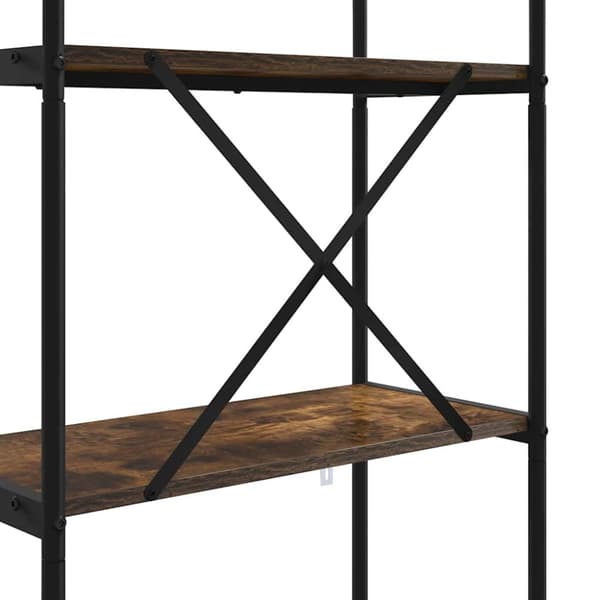 Hyllsystem Rökt ek 60 x 30 x 146 cm Konstruerat trä