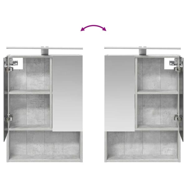 Badrumsskåpsset 5 pcs Betonggrå Konstruerat trä