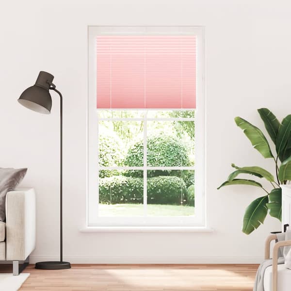 Plisserad persienn rosa 105x200 cm tyg bredd 104,4cm polyester